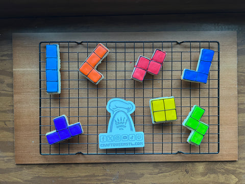 Tetris Inspired Cookies