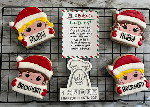 I’m Back “Elf on a Shelf” Inspired Cookies