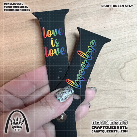 Rainbow Love is Love Script Apple Watch Band (Limited Edition)