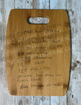 Handwritten Recipe Cutting Board - CRAFT QUEEN, LLC