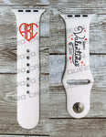 Happy Valentine’s Day Monogram Watch Band - CRAFT QUEEN, LLC