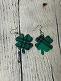 Shamrock St. Patrick’s Day Plaid Earrings