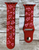 Hearts Valentine’s Day Watch Band - CRAFT QUEEN, LLC