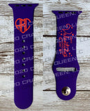 Happy Valentine’s Day Monogram Watch Band - CRAFT QUEEN, LLC