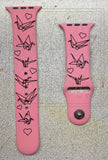 Valentine’s Day Heart & Crane Watch Band