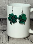 Shamrock St. Patrick’s Day Plaid Earrings