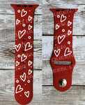 Hearts Valentine’s Day Watch Band - CRAFT QUEEN, LLC