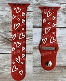 Hearts Valentine’s Day Watch Band - CRAFT QUEEN, LLC