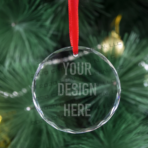 Custom Personalized Engraved Crystal Ornament - CRAFT QUEEN, LLC