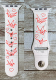 Valentine’s Day Heart & Crane Watch Band