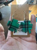 Shamrock St. Patrick’s Day Plaid Earrings