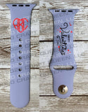 Happy Valentine’s Day Monogram Watch Band - CRAFT QUEEN, LLC