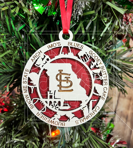 Missouri St. Louis Themed Christmas Ornament