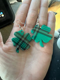 Shamrock St. Patrick’s Day Plaid Earrings