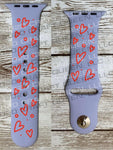 Hearts Valentine’s Day Watch Band - CRAFT QUEEN, LLC