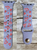 Hearts Valentine’s Day Watch Band - CRAFT QUEEN, LLC