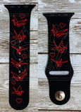 Valentine’s Day Heart & Crane Watch Band