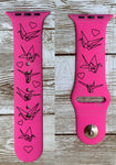 Valentine’s Day Heart & Crane Watch Band