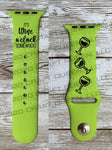 Wine O’Clock Engraved Watch Band - CRAFT QUEEN, LLC