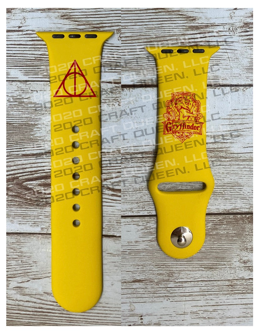 Harry Potter Inspired Watch Band // Engraved Wizard Inspired Watch Band //  Muggle Watch Band // Wizard Engraved Silicone Watch Band