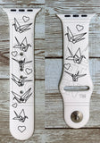 Valentine’s Day Heart & Crane Watch Band