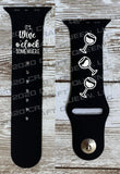 Wine O’Clock Engraved Watch Band - CRAFT QUEEN, LLC